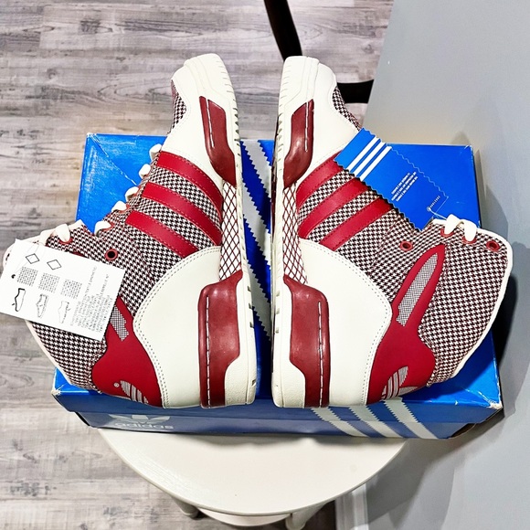 RARE NWT Adidas Metro Attitude Red Houndstooth sz 7.5 Mens / 9 Womens Sneakers - Picture 9 of 13